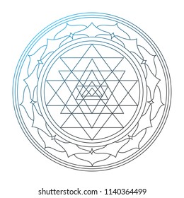 Vector illustration of the concept of the religion of Hinduism. Om is a symbol of Hinduism.