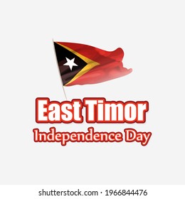 Vector illustration concept of Restoration of Independence Day in East Timor. May 20.