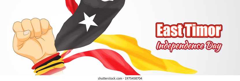 Vector illustration concept of Restoration of Independence Day in East Timor. May 20.
