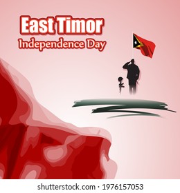 Vector illustration concept of Restoration of Independence Day in East Timor. May 20.