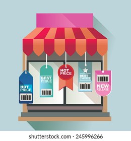 vector illustration concept for retail store and business