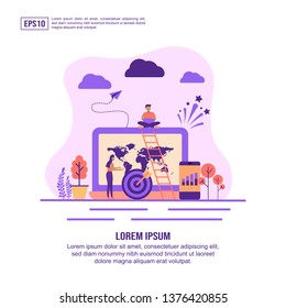 Vector illustration concept of seo. Modern illustration conceptual for banner, flyer, promotion, marketing material, online advertising, business presentation