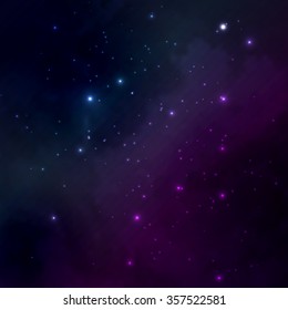 Vector illustration of the concept of space, abstract background.