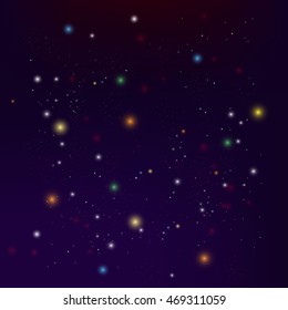 Vector illustration of the concept of space, abstract background