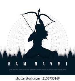 Vektorgrafik-Konzept des Spring Hindu Festivals, Shree Ram Navami