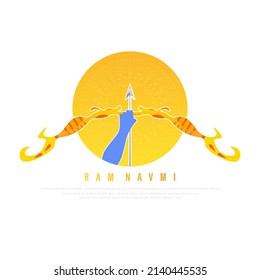 Vector illustration concept of Spring Hindu festival, Shree Ram Navami