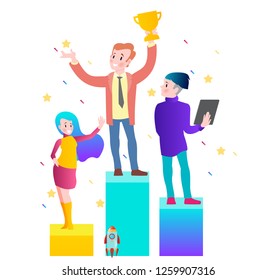 Vector illustration concept of success in education. Modern flat design for online advertising, websites, banners and much more.