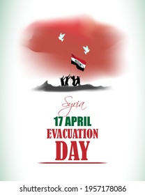 Vector illustration concept of Syria Evacuation day also called Syria Independence Day.