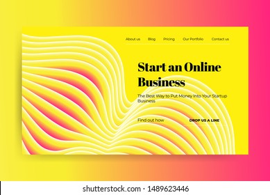 Vector illustration concept with universal abstract shapes, text for website design and development, app, responsive, programming, seo, maintenance, banner. Landing page template