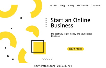 Vector illustration concept with universal abstract shapes, text for website design and development, application, responsive, programming, seo, maintenance, banner. Landing page templates.