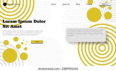 Vector illustration concept with universal abstract shapes, text for website design and development, app, responsive, programming, seo, maintenance, banner. Landing page template
