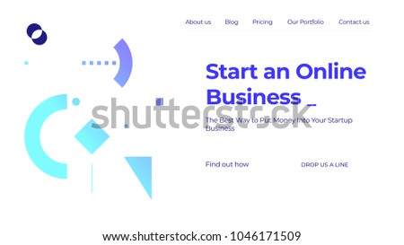 Vector illustration concept with universal abstract shapes, text for website design and development, app, responsive, programming, seo, maintenance, banner. Landing page template