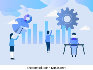 Vector illustration concept for web banner, business presentation.