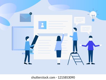 Vector illustration concept for web banner, business presentation.
