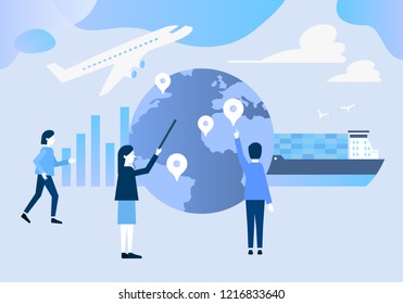 Vector illustration concept for web banner, business presentation.