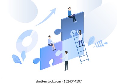 Vector illustration concept for web banner, business presentation.