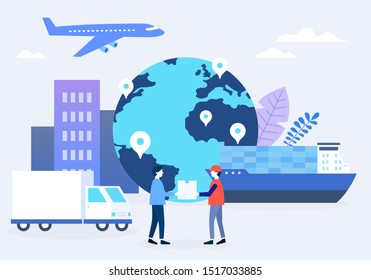 Concepto de ilustración vectorial para banner web, presentación empresarial.