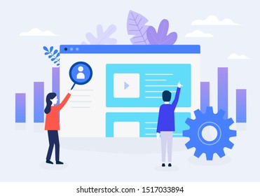 Vector illustration concept for web banner, business presentation.