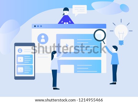 Vector illustration concept for web banner, business presentation.
