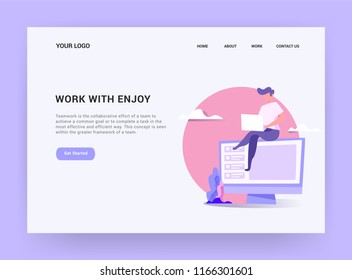 Vector illustration concept of web page design for website and mobile website development. Easy to edit and customize.