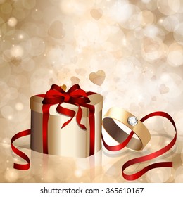 Vector illustration of the concept of wedding, engagement.