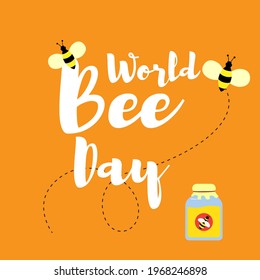 Vector illustration concept of World Bee Day celebration. May 20.