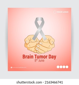 Vector Illustration Concept Of World Brain Tumor Day Banner