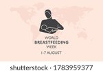Vector Illustration for the concept of World Breast feeding Week observed in first week of August Month
