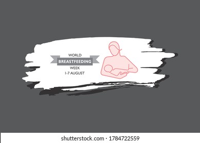 Vector Illustration for the concept of World Breast feeding Week observed in first week of August Month
