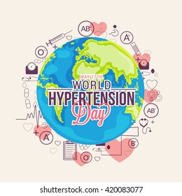 Vector illustration concept of world hypertension day.