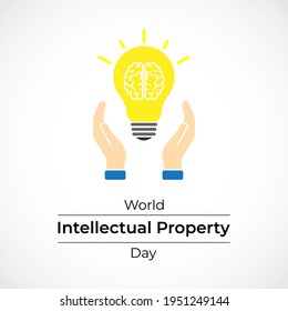 Concepto de ilustración vectorial del Día Mundial de la Propiedad Intelectual, 26 de abril.