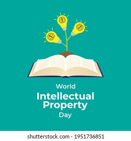 Concepto de ilustración vectorial del Día Mundial de la Propiedad Intelectual, 26 de abril.