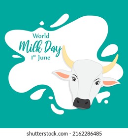 Pancarta del Día Mundial de la Leche