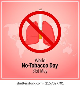 VECTOR ILLUSTRATION OF CONCEPT FOR WORLD NO TOBACCO DAY,