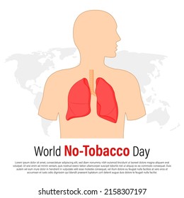 VEKTORGRAFIK FÜR DIE WELTKONZEPT KEIN TAG TOBACCO,