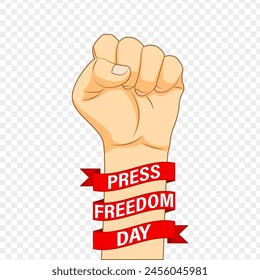 Vector illustration concept of World Press Freedom Day on transparent background