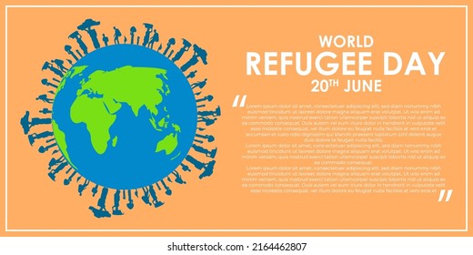 Vector illustration concept of World Refugee Day banner