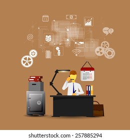 Vector Illustration concepts control payment, financial analytics, online banking
