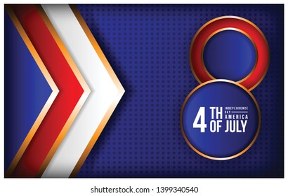 Vector illustration concepts of design background template for USA Independence day celebration