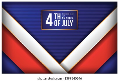 Vector illustration concepts of design background template for USA Independence day celebration