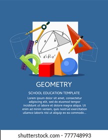 Vector illustration concepts for geometry education and knowledge.
Mathematic science. Concepts for web banner and promotional material.