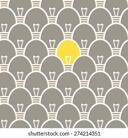 Vector illustration of a conceptual business background with light bulbs. Could be used as pattern, wallpaper, card/postcard background, banner, identity