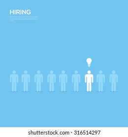 Vector illustration conceptual of hiring human resources management 