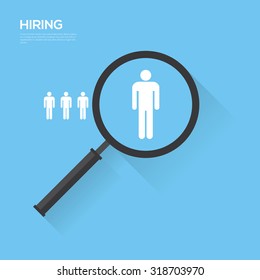 Vector illustration conceptual of hiring human resources management
