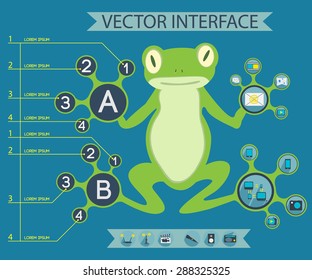 Vector illustration. Conceptual minimal design interface.