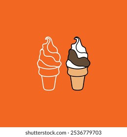 vector illustration cone ice cream