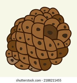 Vector illustration of a cone isolated on light background.