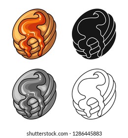 Vector illustration of confectionery and culinary icon. Collection of confectionery and product vector icon for stock.