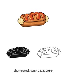 Vector illustration of confectionery and culinary icon. Collection of confectionery and product stock symbol for web.