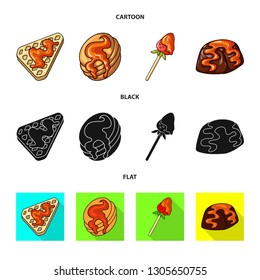Vector illustration of confectionery and culinary logo. Set of confectionery and product vector icon for stock.